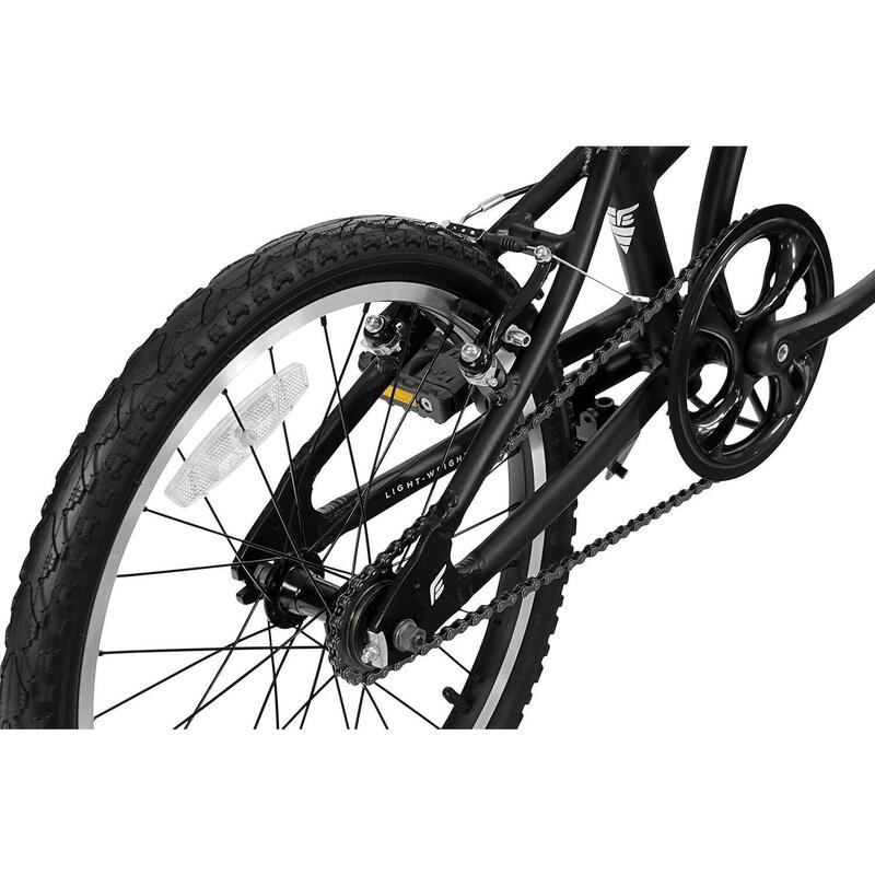 Folding - Bicicletă pliabilă din aluminiu de 20". Black