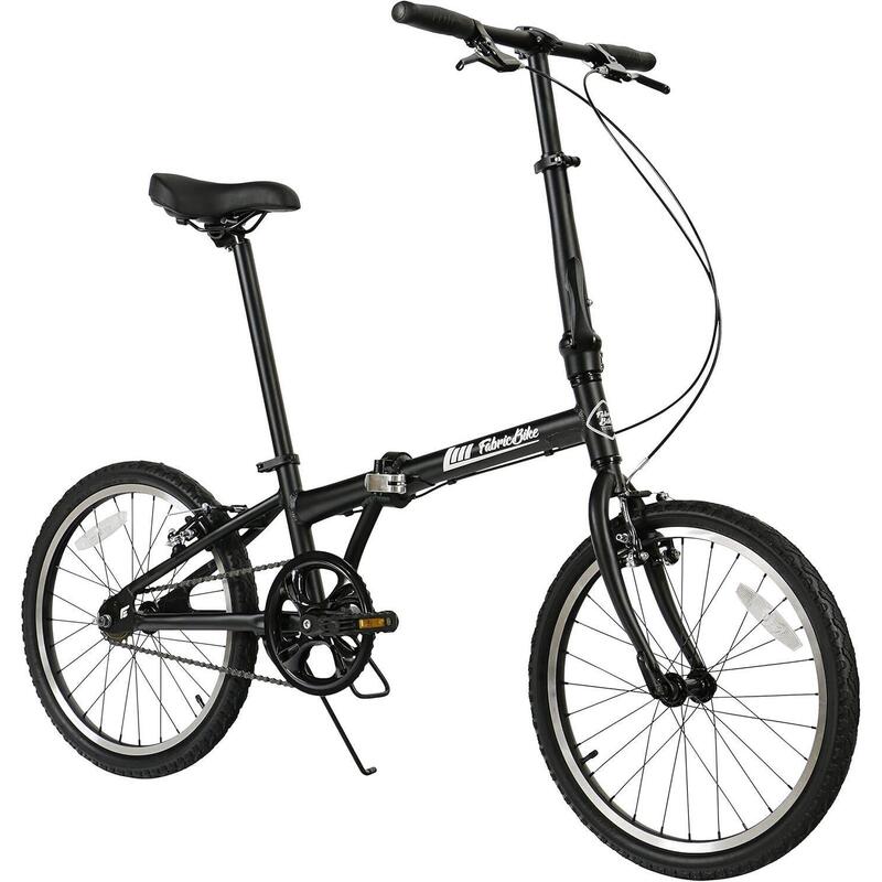 Folding - Bicicletă pliabilă din aluminiu de 20". Black