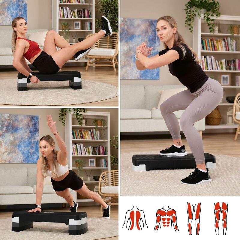 Step aerobic Hop-Sport PP030AS 3 trepte durabil
