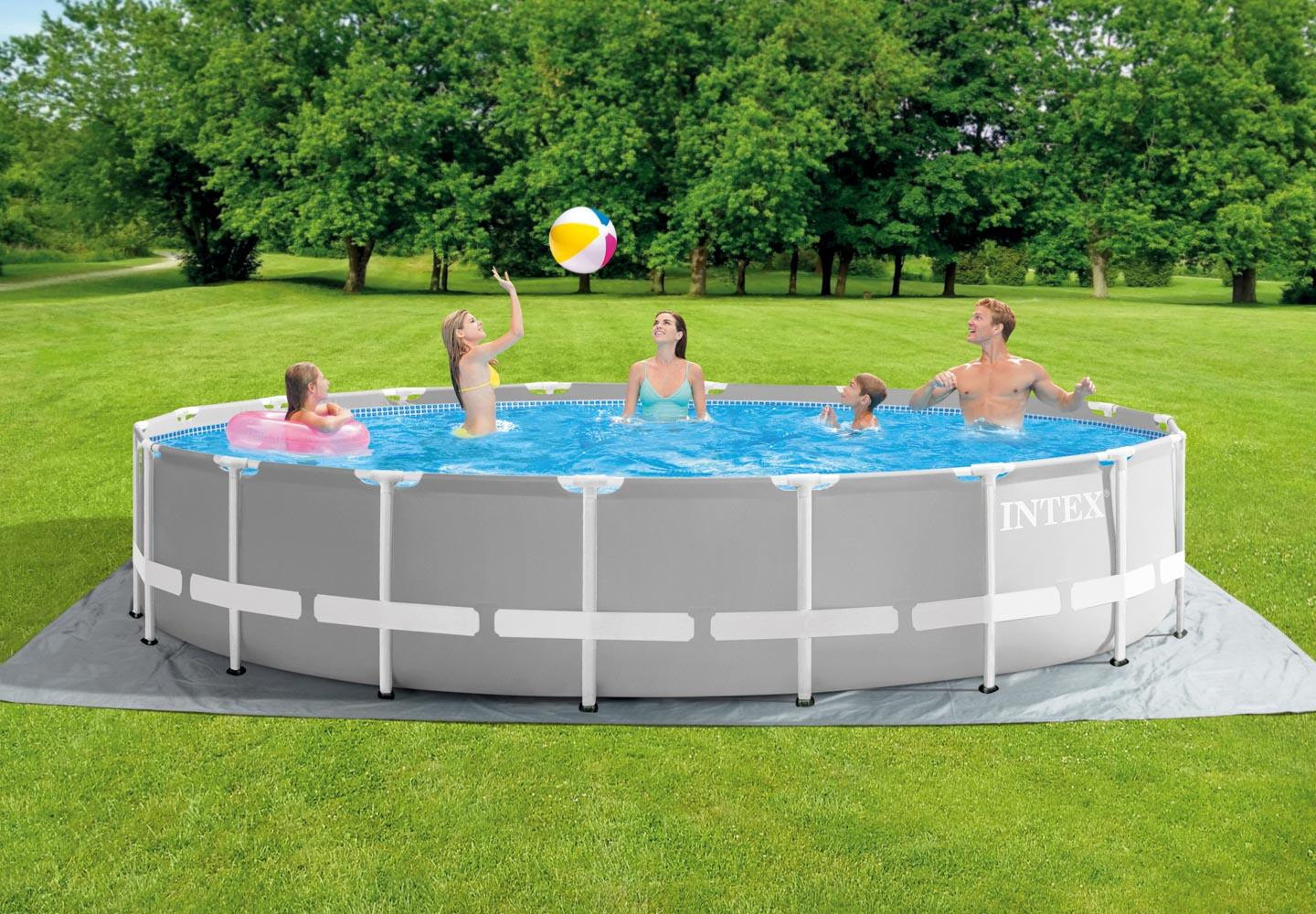 Ø 549 x 122 cm Intex Prism Frame Pool Set rund 2/6
