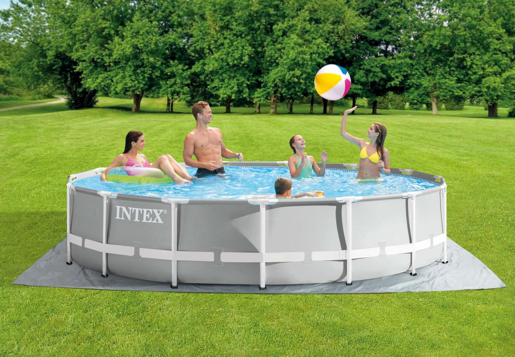 Ø 427 X 107 cm Intex Prism Frame Pool Set rund 5/7