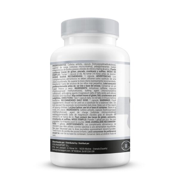 Caffeine 200mg - 60 vegetable capsules de Masmusculo Supplements 2/5