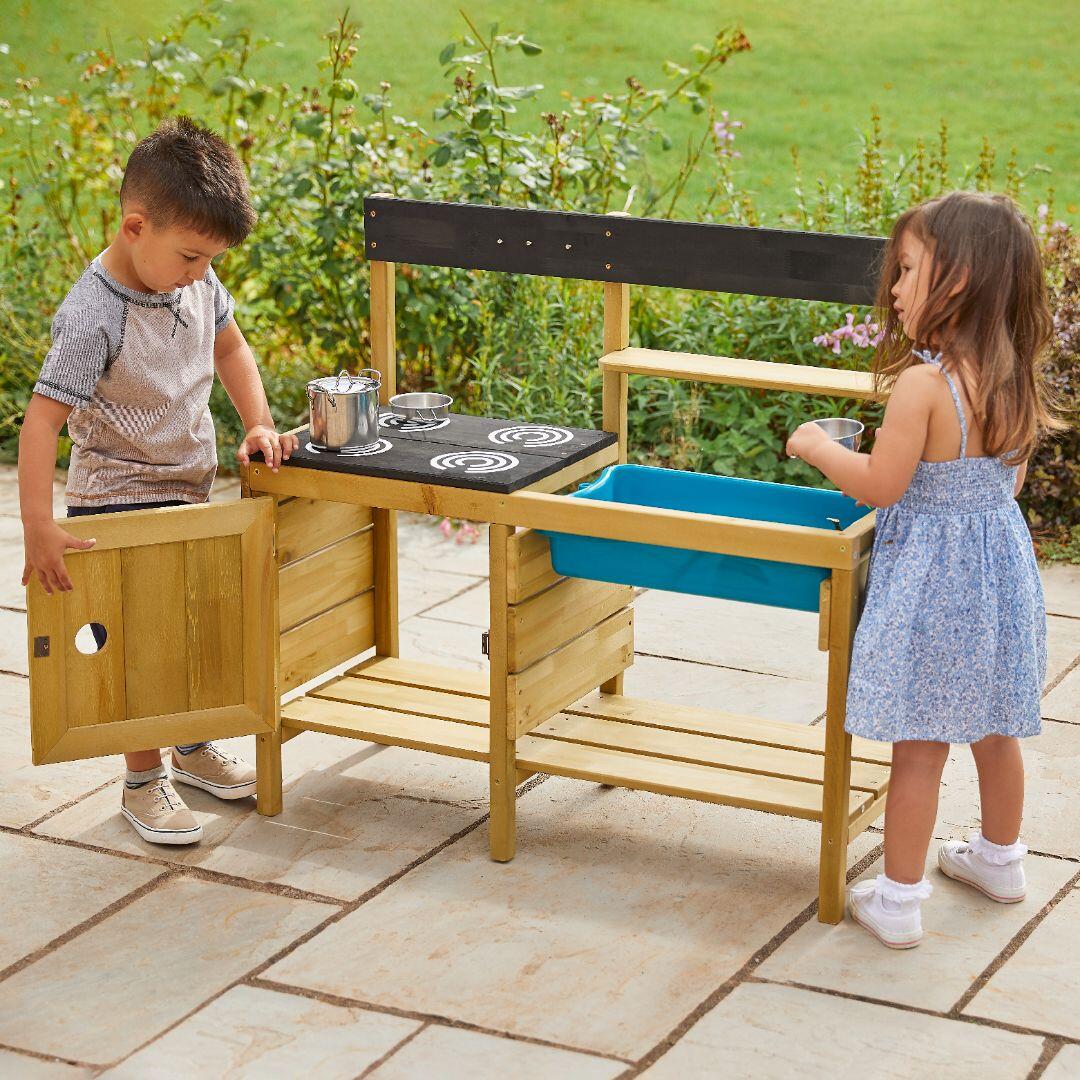 Cuisine d'extérieur pour enfant JUNIOR CHEF bois FSC® 2/5