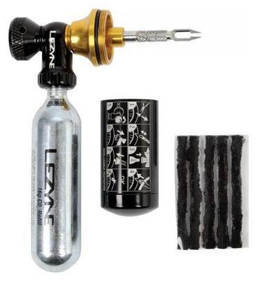 Lezyne tubeless co2 blaster co2 dispenser and tubeless tire repair kit black gol