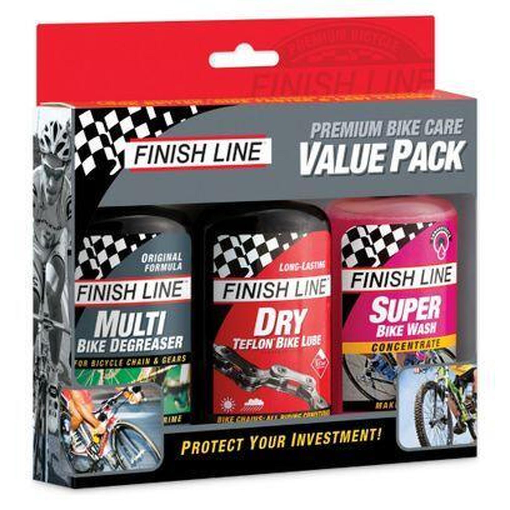 FINISH LINE pack de nettoyage Premium Bike Care Value 3x120ml