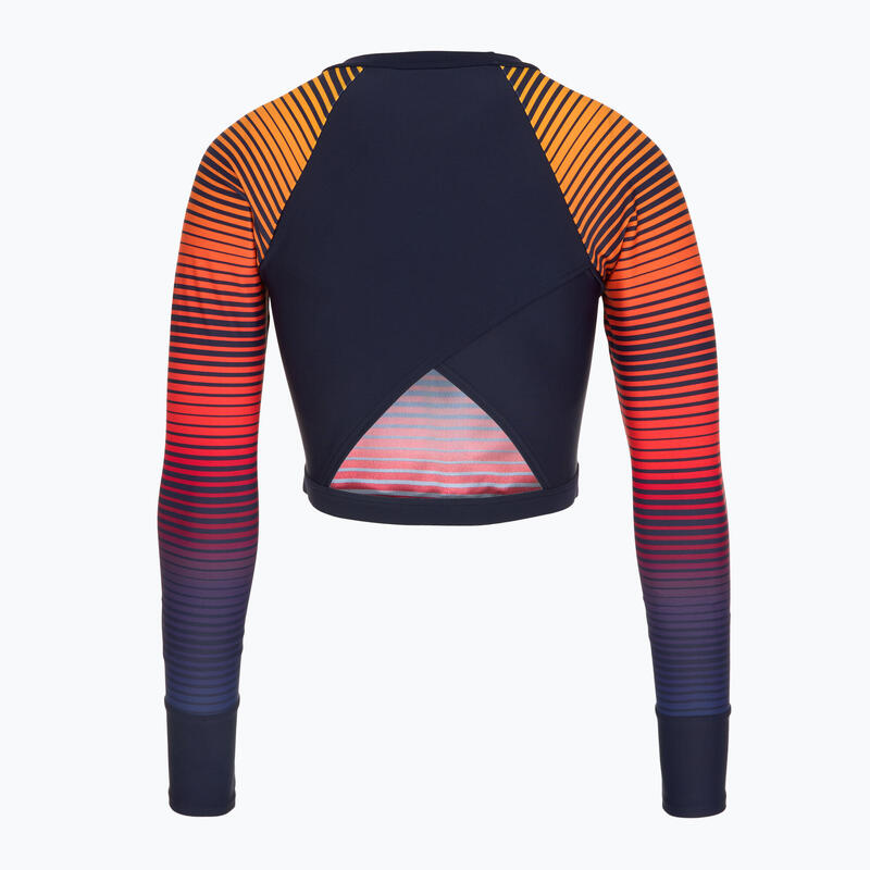 Bluză cu mâneci lungi pentru înot damă Speedo Placement Wrap Back Top