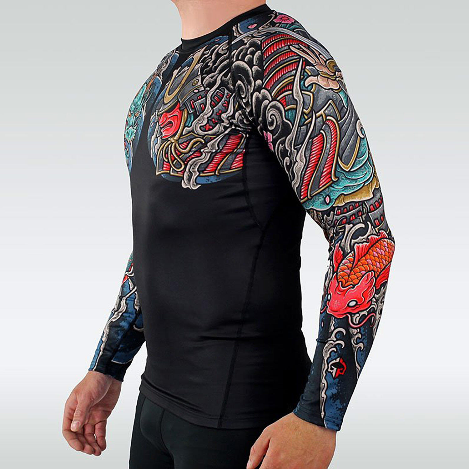 Rashguard do MMA męski Ground Game BUSHIDO 3.0 z długim rękawem 3/4