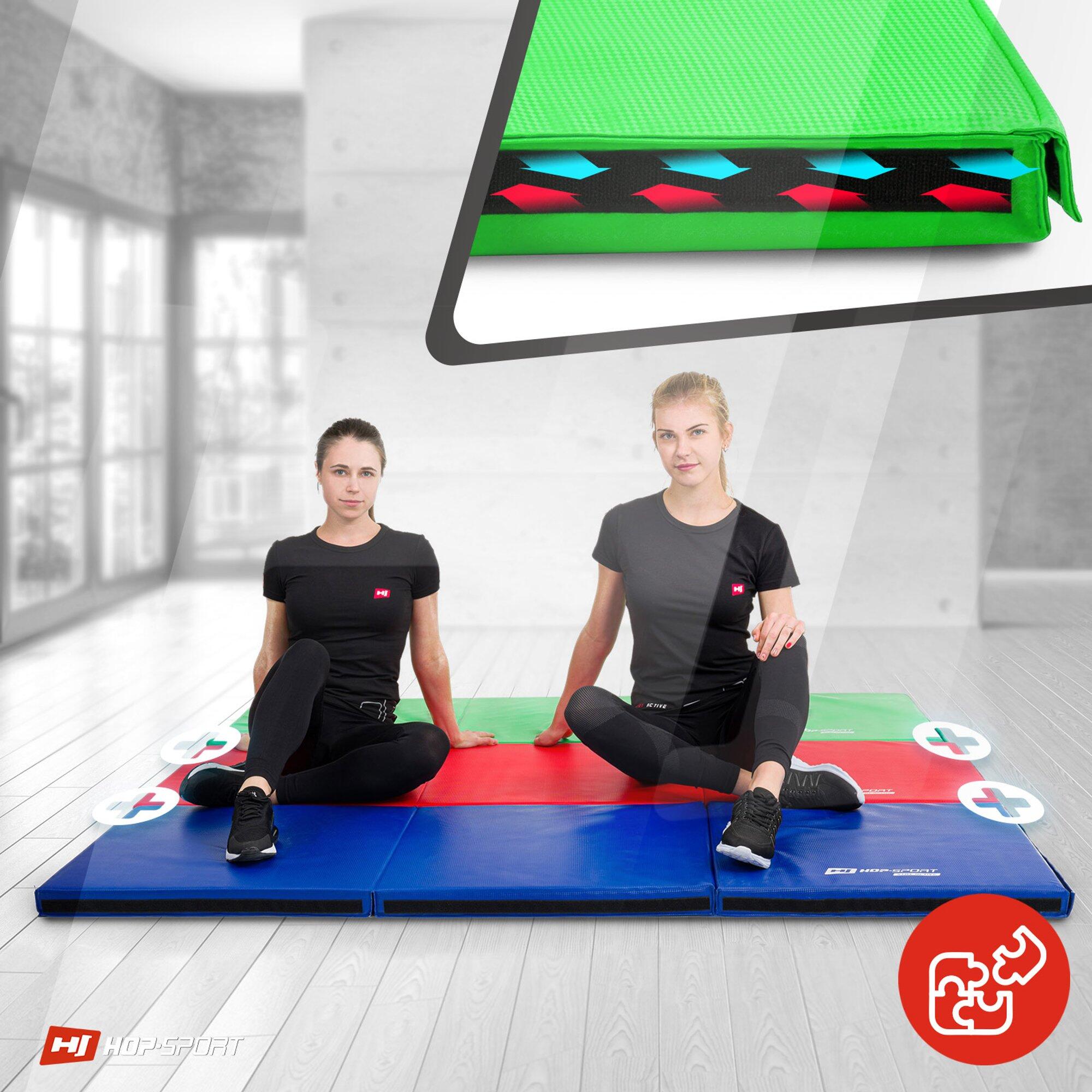 Matelas de gymnastique pliable doux avec velcro 5cm Hop-Sport 4/7