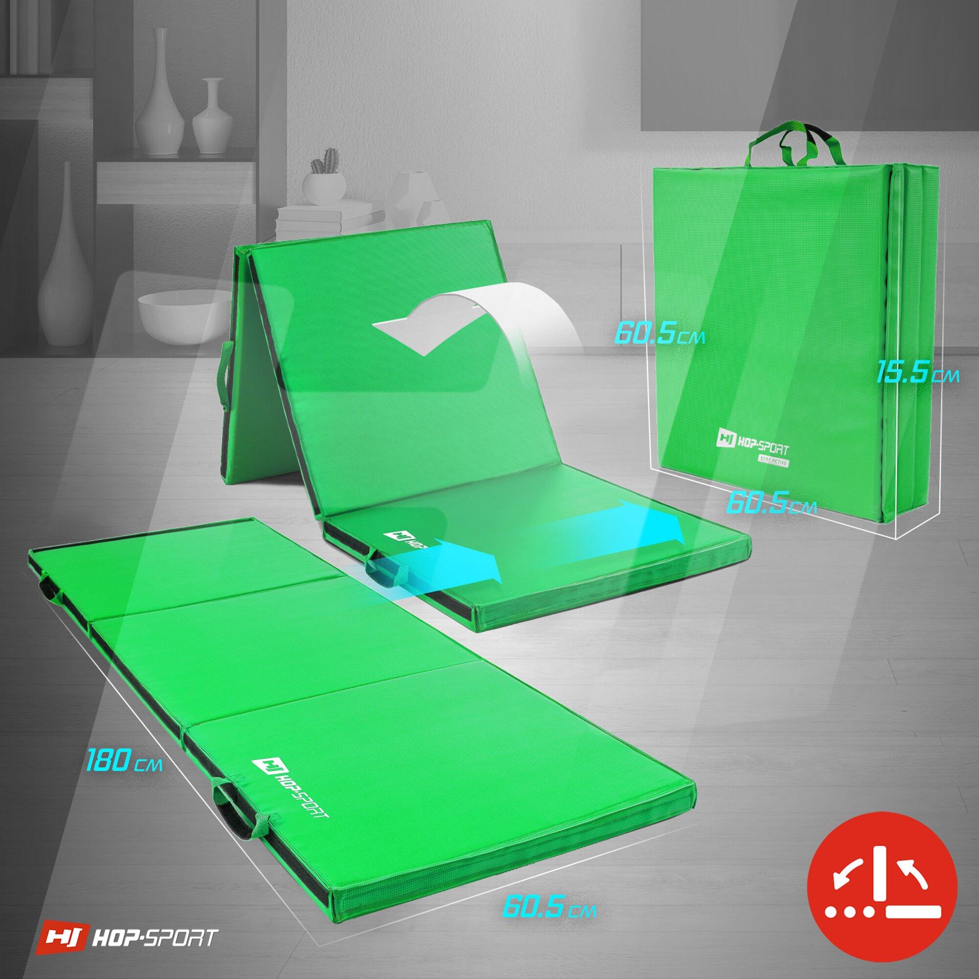 Matelas de gymnastique pliable doux avec velcro 5cm Hop-Sport 2/7
