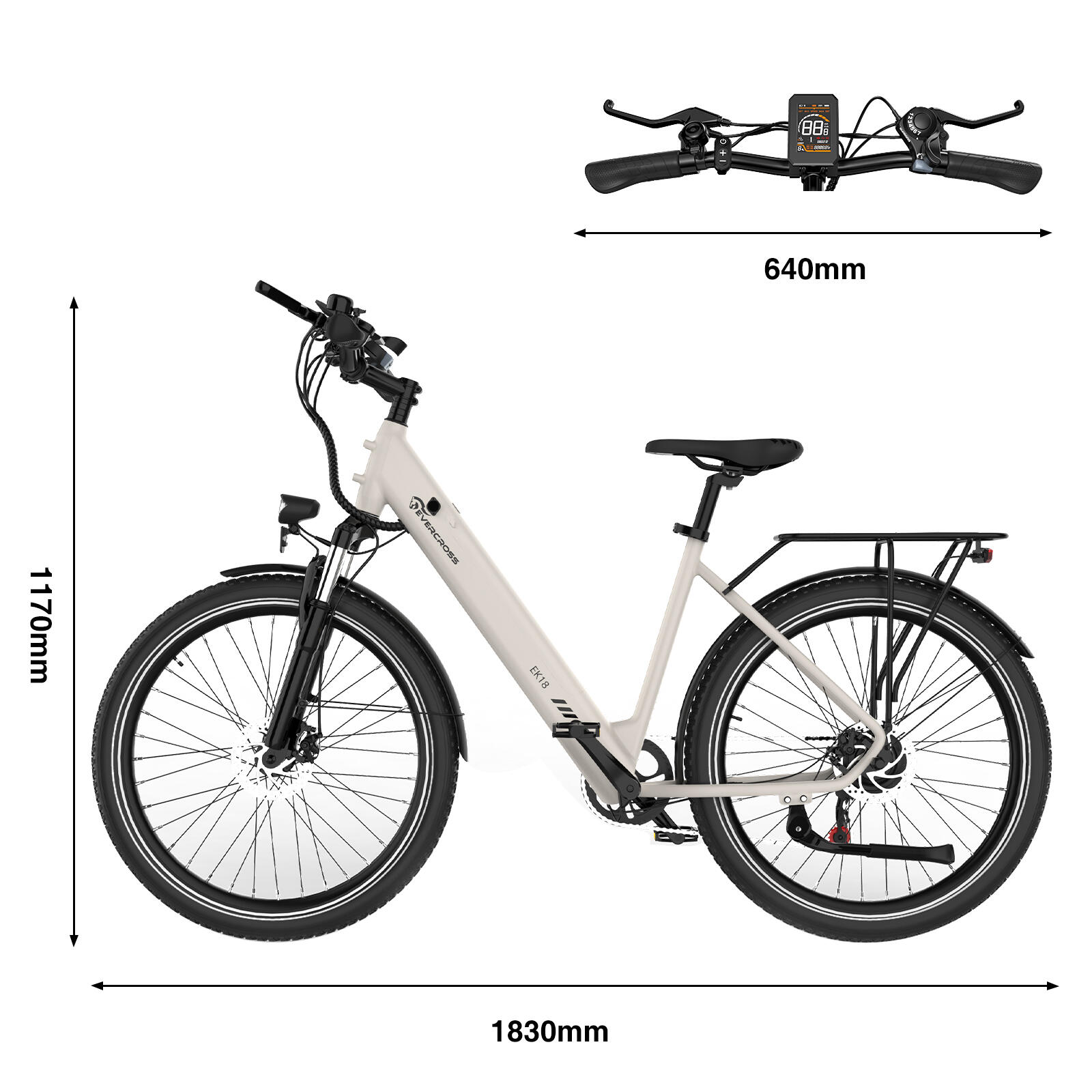 Elektrické kolo města 27,5” Všestranné celoodpružením 36V13A APP EVERCROSS-EK18 2/7