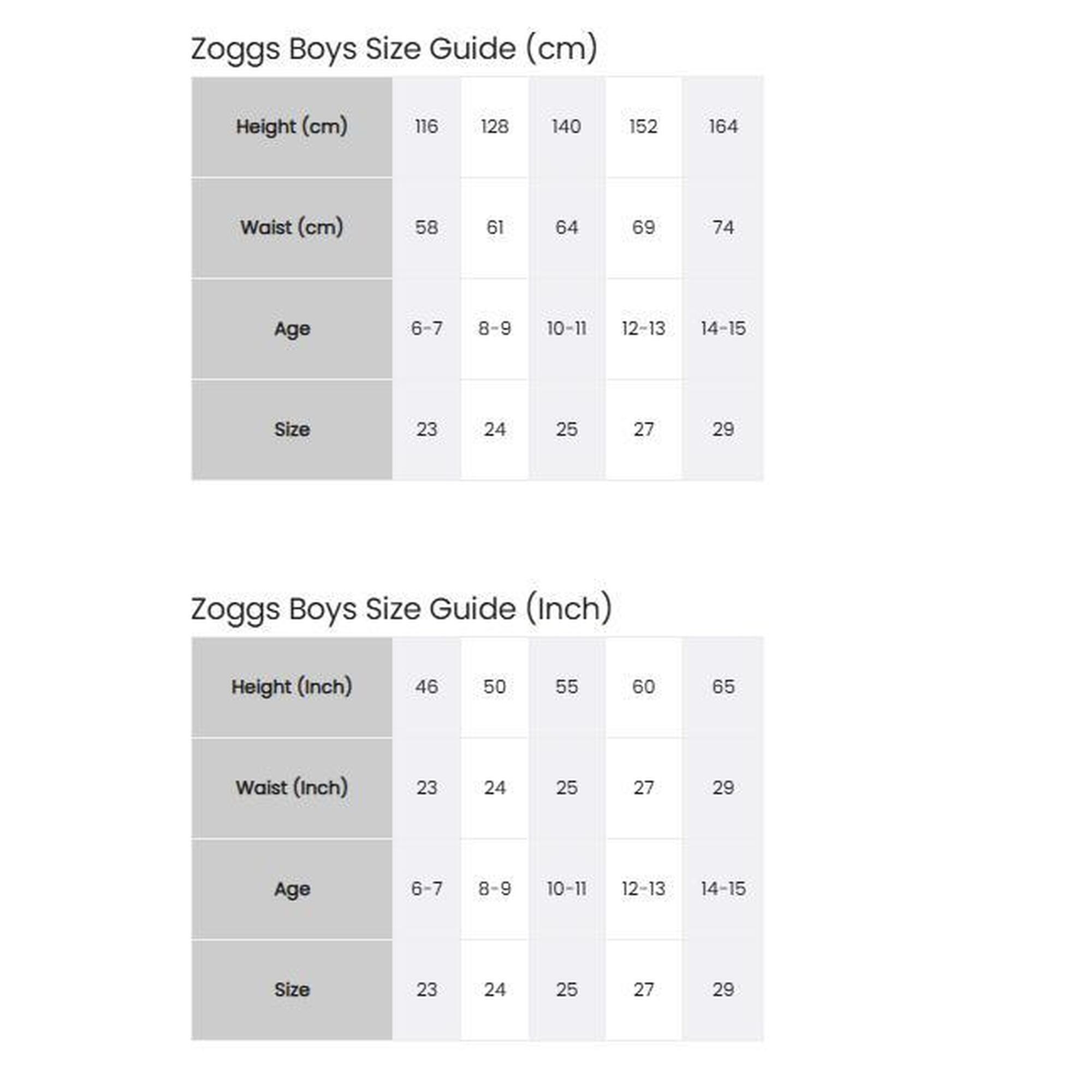 Short Zoggs Mosman délavé Ecodura 15 pouces pour garçon - Bleu marine - Taille S