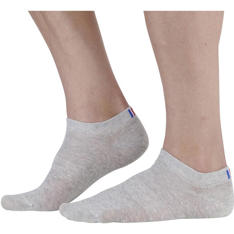 Monnet - Invisibles En Lin Et Coton - Chaussettes - Gris - 39/42 - Decathlon