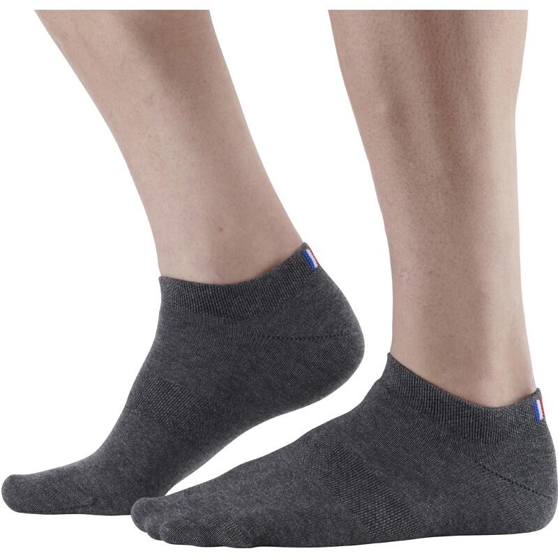 Monnet - Invisibles En Coton Bio - Chaussettes - Gris - 43/46 - Decathlon