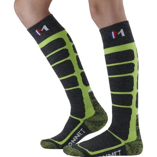 WOOLY JUNIOR - Chaussettes de ski en laine mérinos pour les juniors.