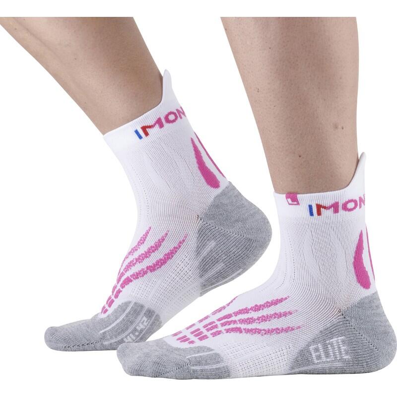 Monnet - Run Elite - Chaussettes De Running Fines Et Ultra-techniques. - Chaussettes - Blanc|rose - 35/38 - Decathlon
