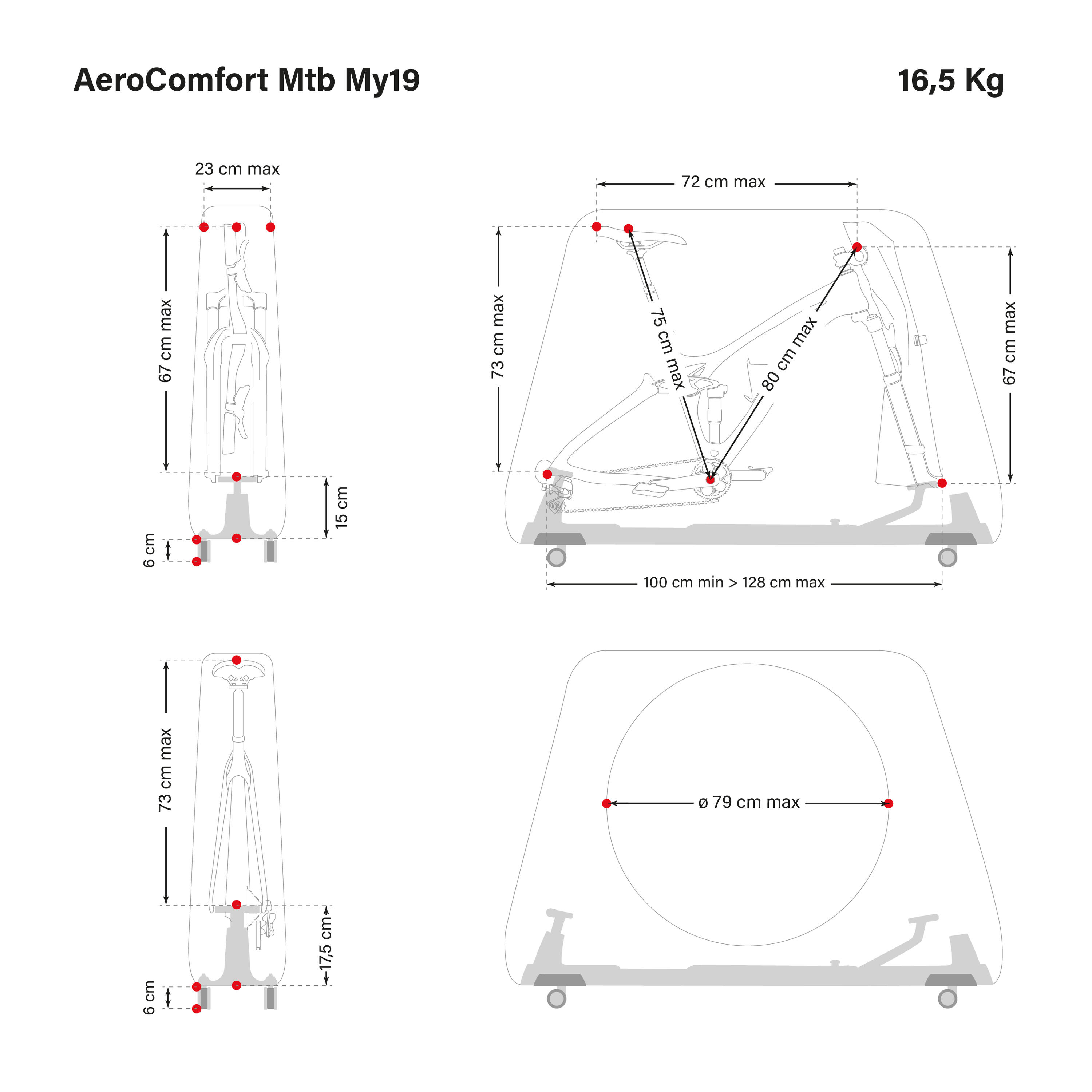 Housse à Vélo Aerocomfort VTT Pour le Transport Aérien 5/7