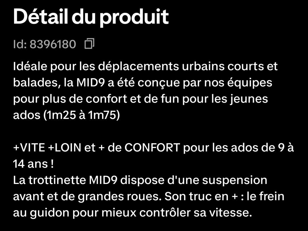 Entre Particuliers - Trottinette Oxelo mid 9 4/4