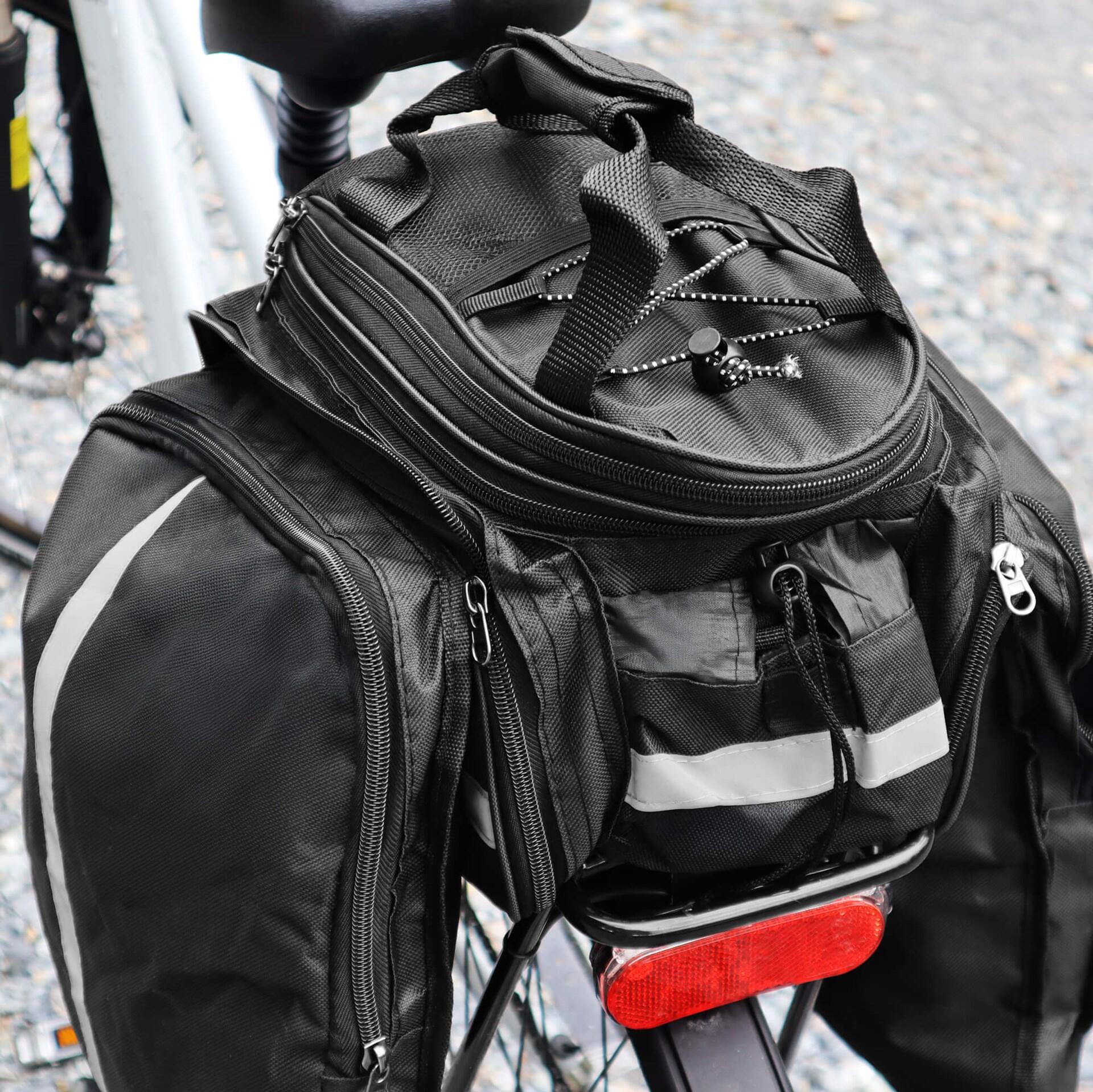 Sakwa rowerowa na bagażnik, torba, organizer rowerowy 8l czarny 7/7
