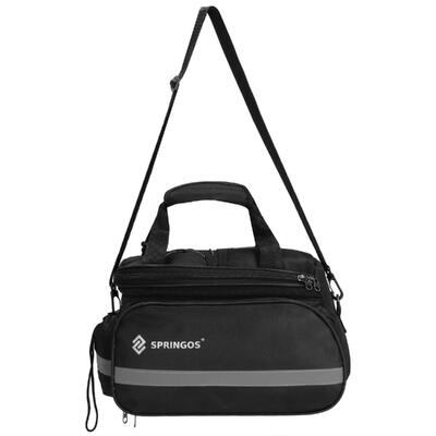 Sakwa rowerowa na bagażnik, torba, organizer rowerowy 8l czarny