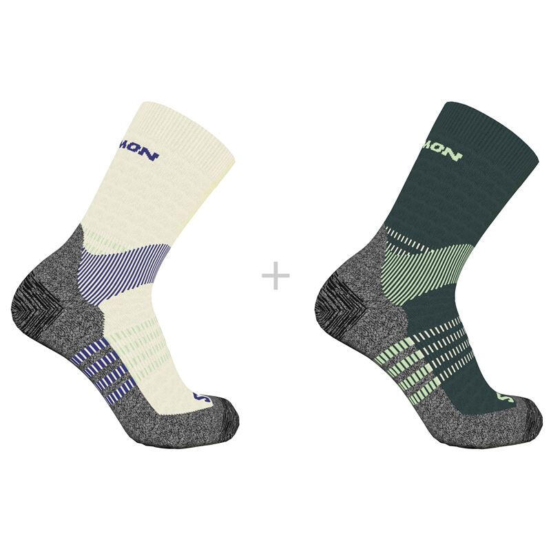 Salomon Calcetines Salomon X Ultra Access Crew 2-pac Verde Beige 1/1