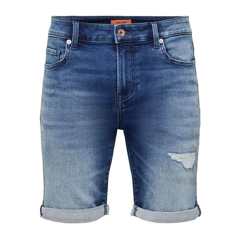 Only & Sons - Only Sons Jeans Only Sons Onsply Dark Mid Blue... - Short - Bleu - Decathlon