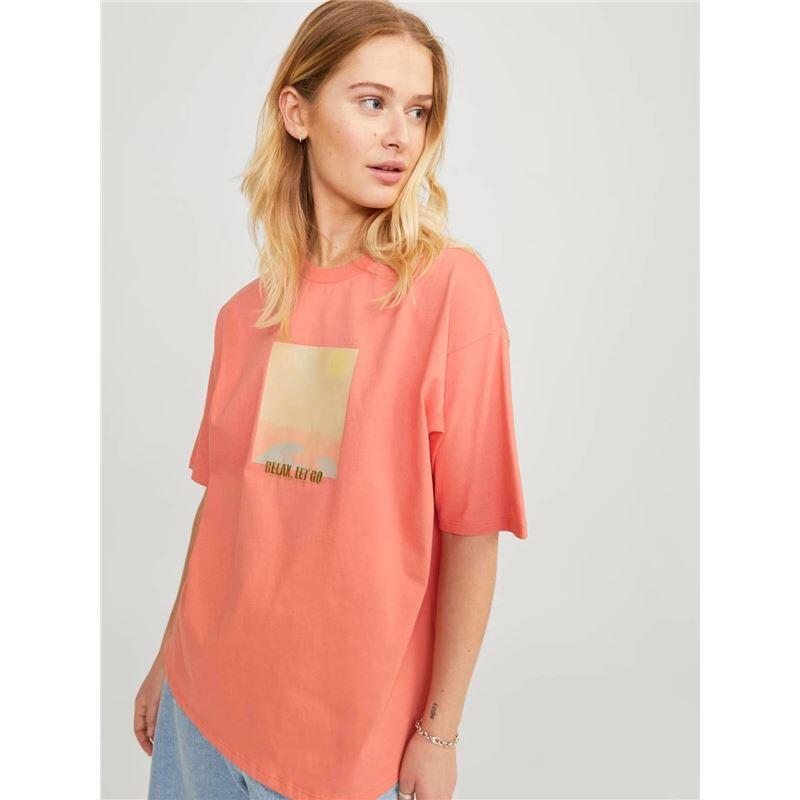 Jack Jones T Shirt Jack Jones Jxpaige Donna Coral 5/5