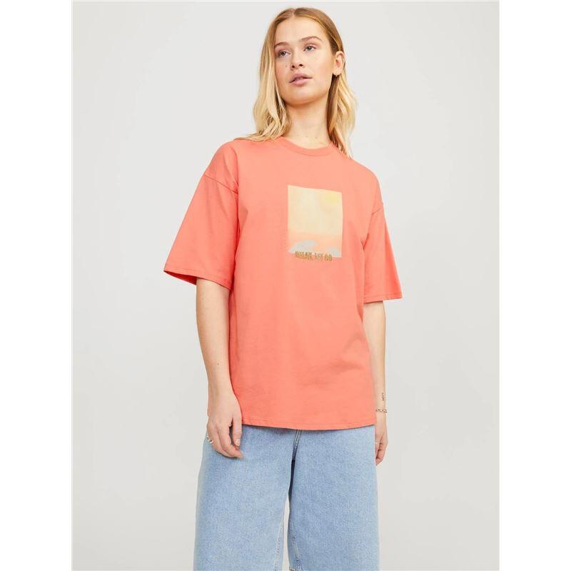 Jack Jones T Shirt Jack Jones Jxpaige Donna Coral 3/5