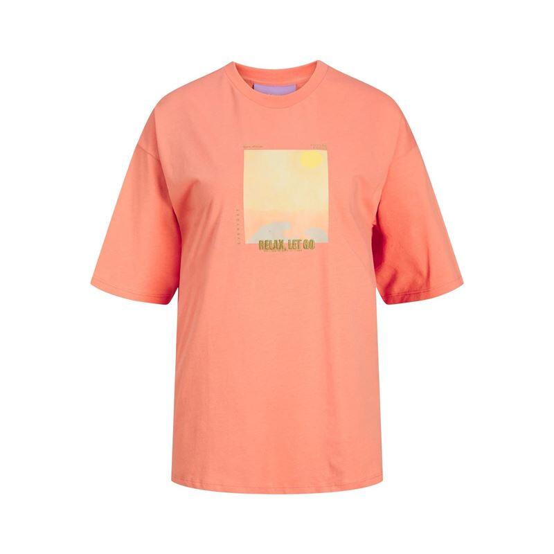 Jack Jones T Shirt Jack Jones Jxpaige Donna Coral 1/5