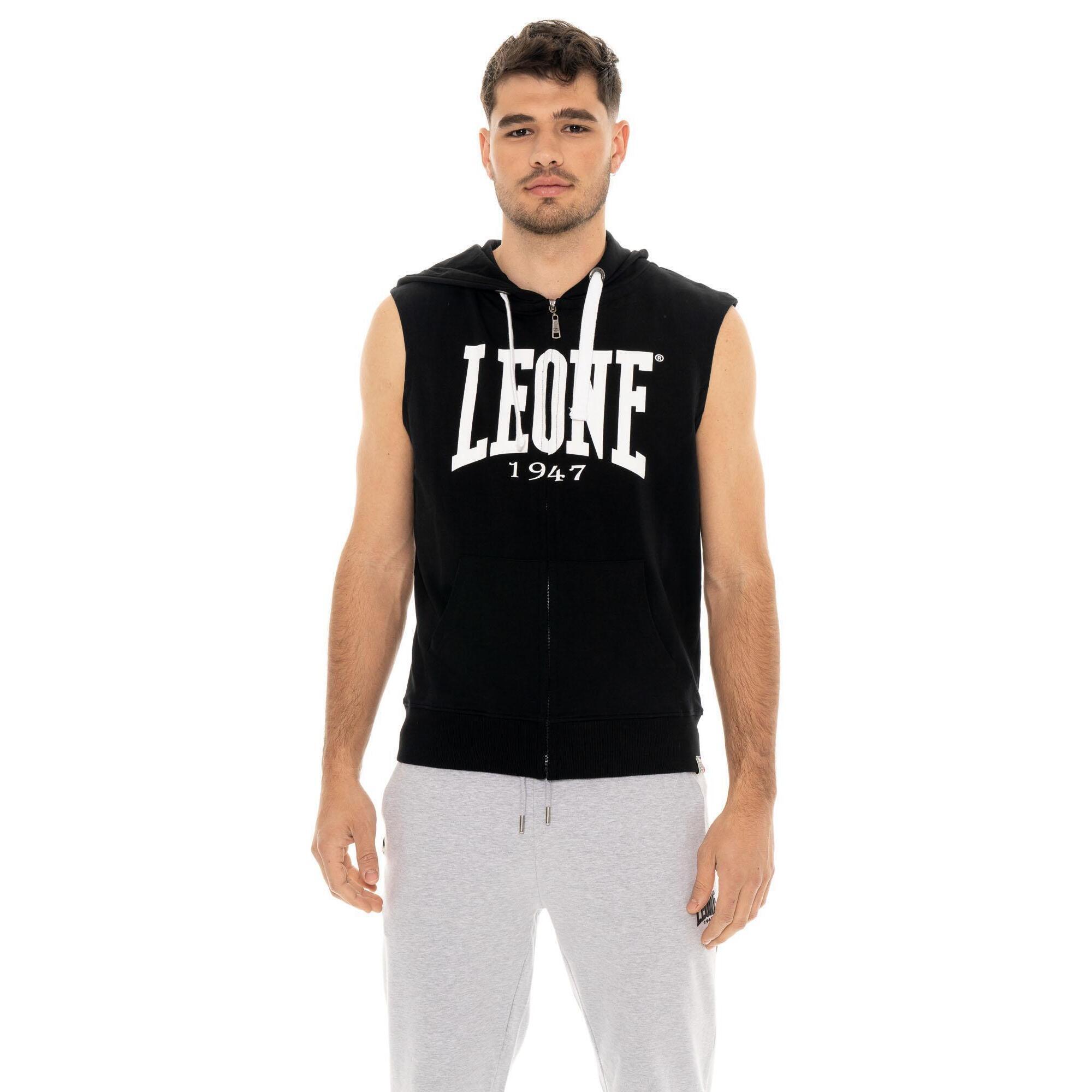 Leone 1947 Apparel - Leone Basic Sweat À Capuche Zippé Sans Manches Pour Homme - Sweat-shirt - Noir - S - Decathlon