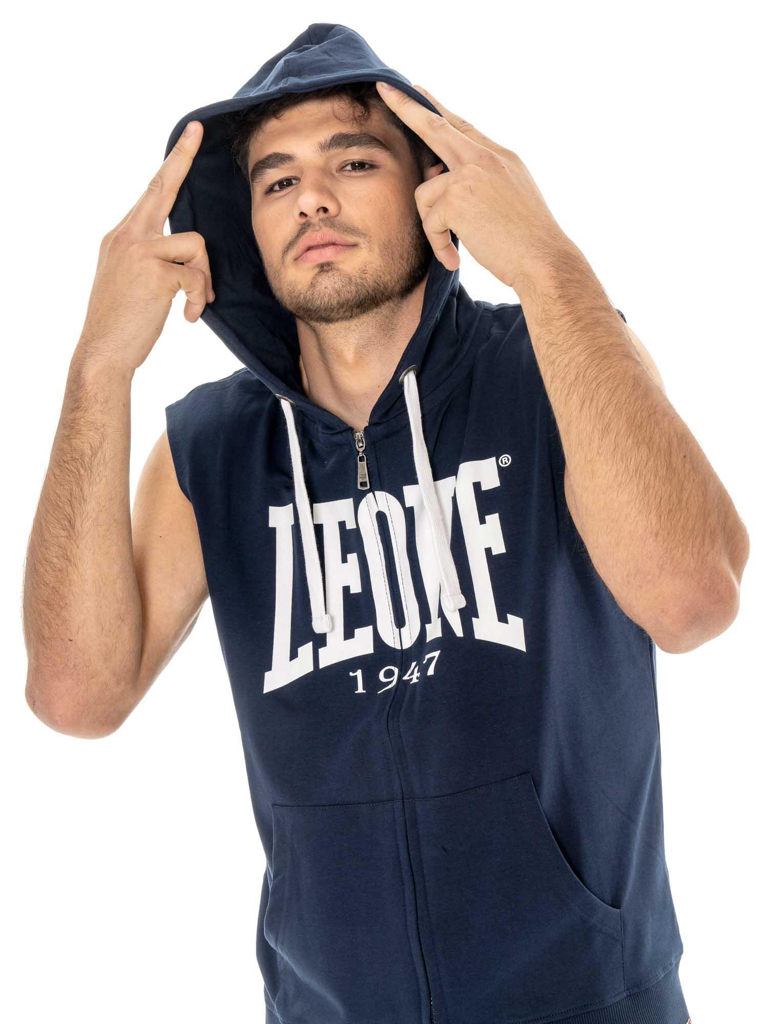 Leone Basic Mouwloze Hoodie met Ritssluiting voor Heren 4/7