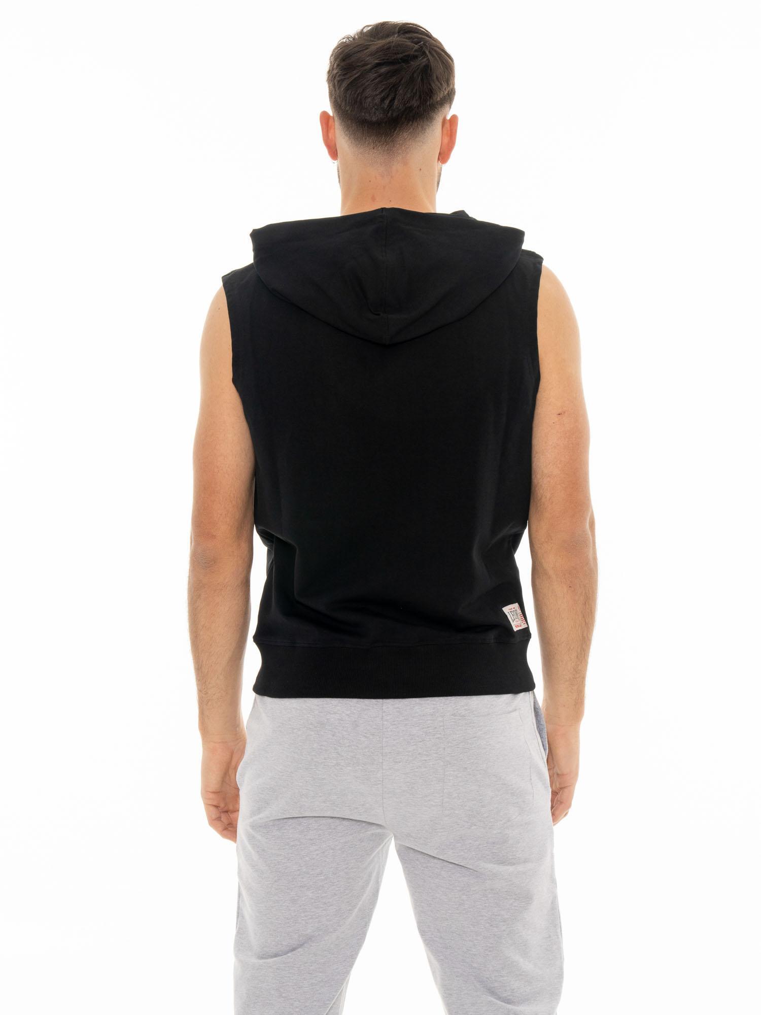 Sudadera con capucha sin mangas y cremallera para hombre Leone Basic 4/7