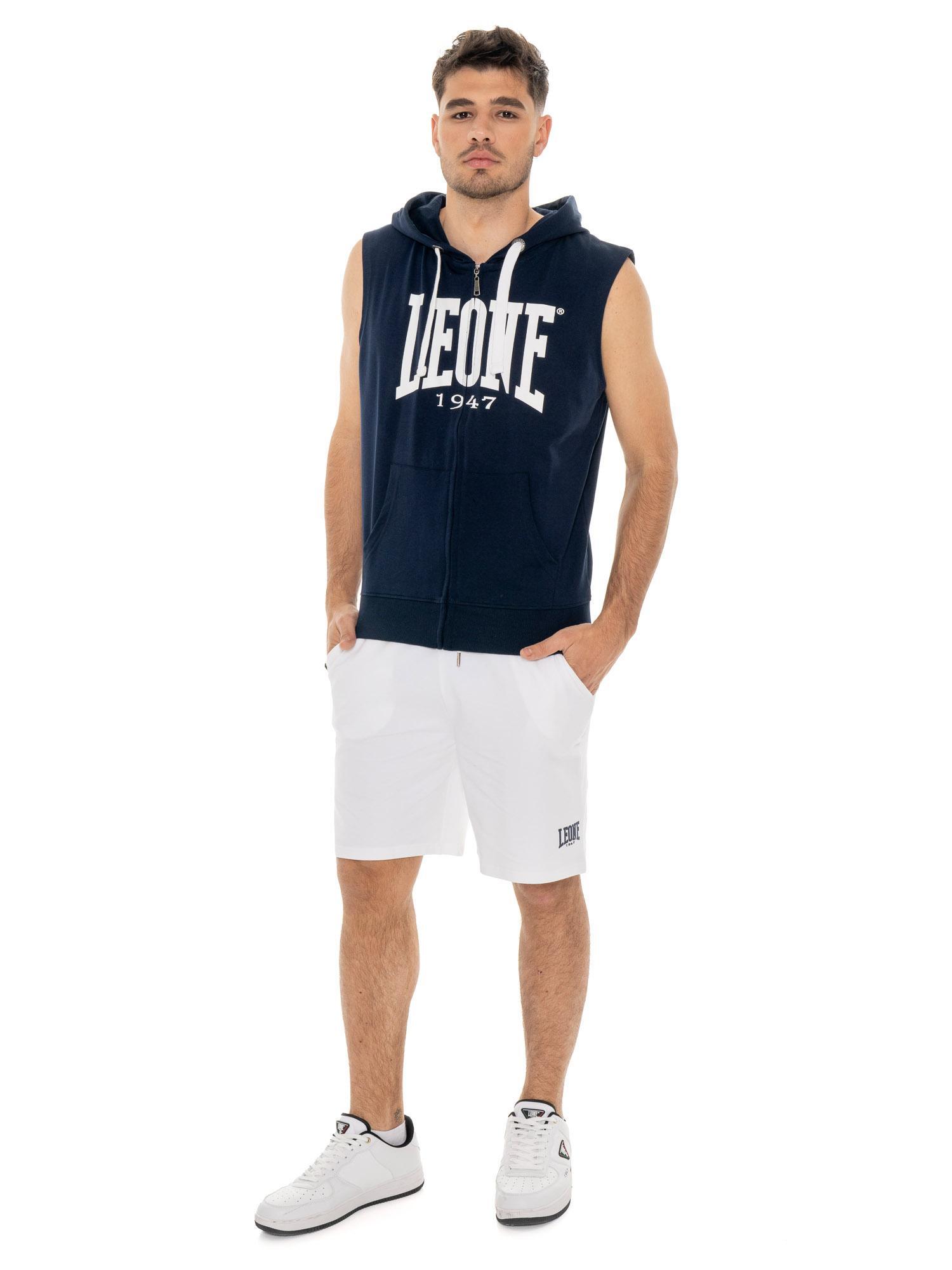 Leone Basic Mouwloze Hoodie met Ritssluiting voor Heren 2/7