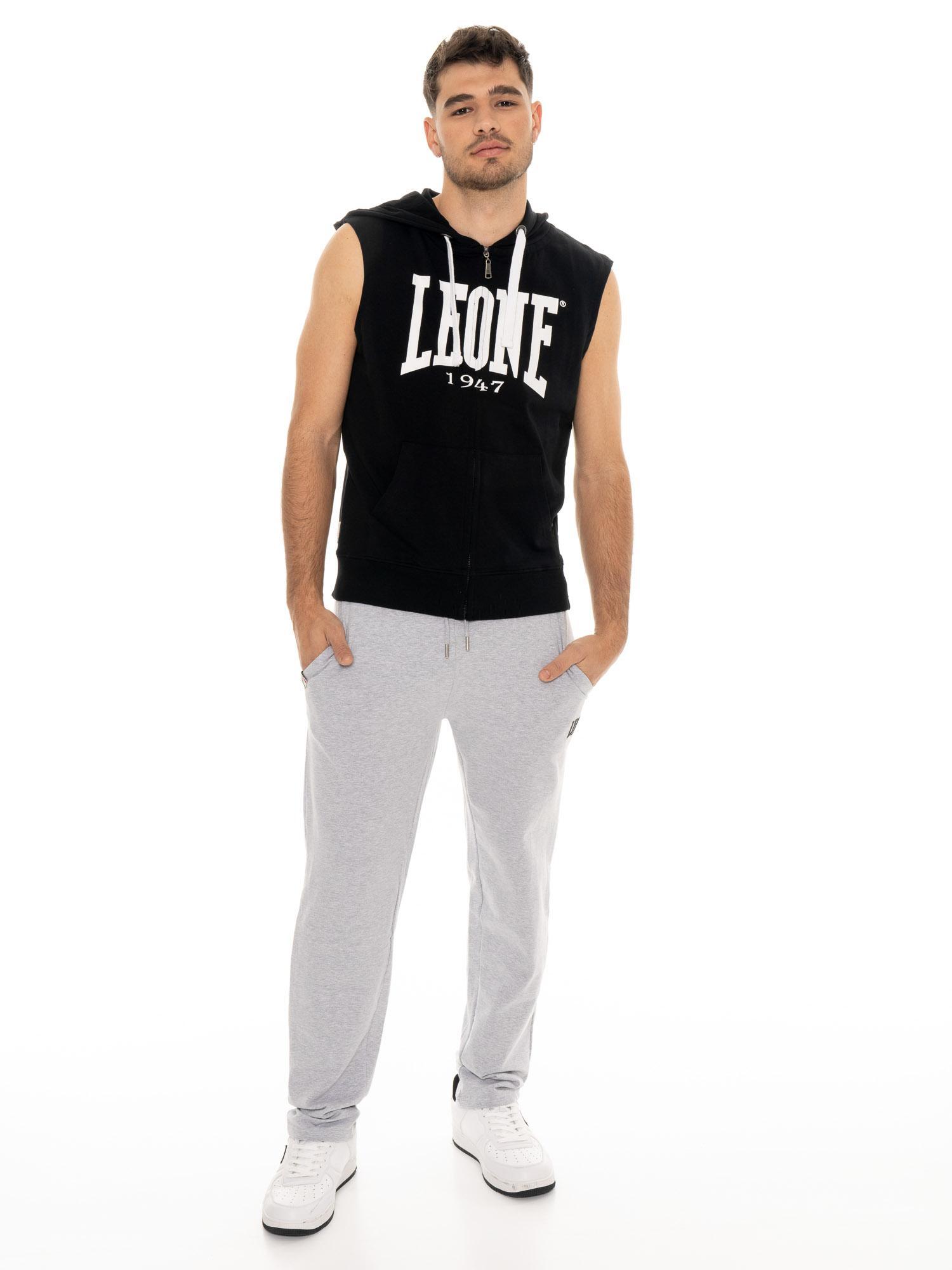 Sudadera con capucha sin mangas y cremallera para hombre Leone Basic 2/7