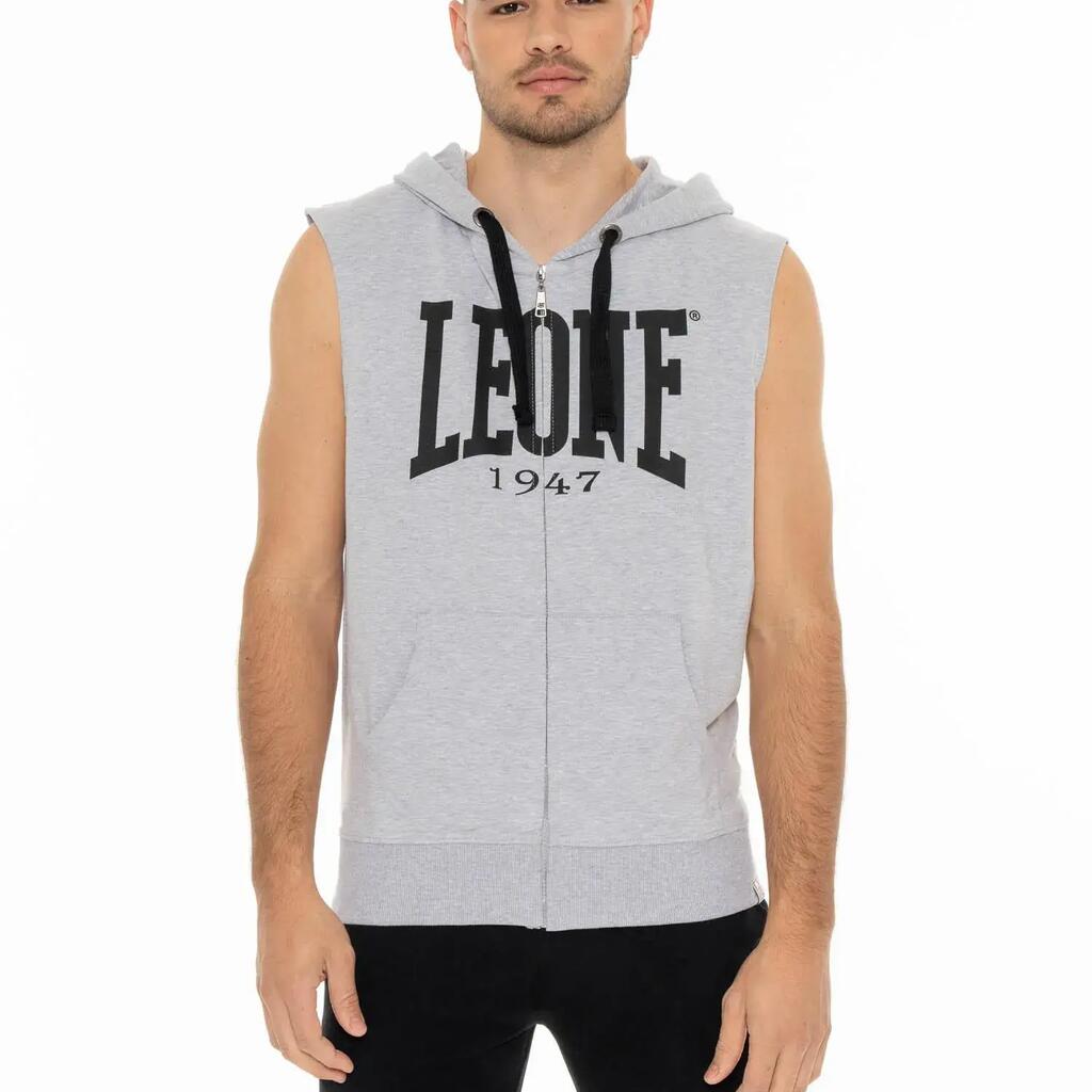 Leone Basic Men's Zip-Up Sleeveless Hoodie