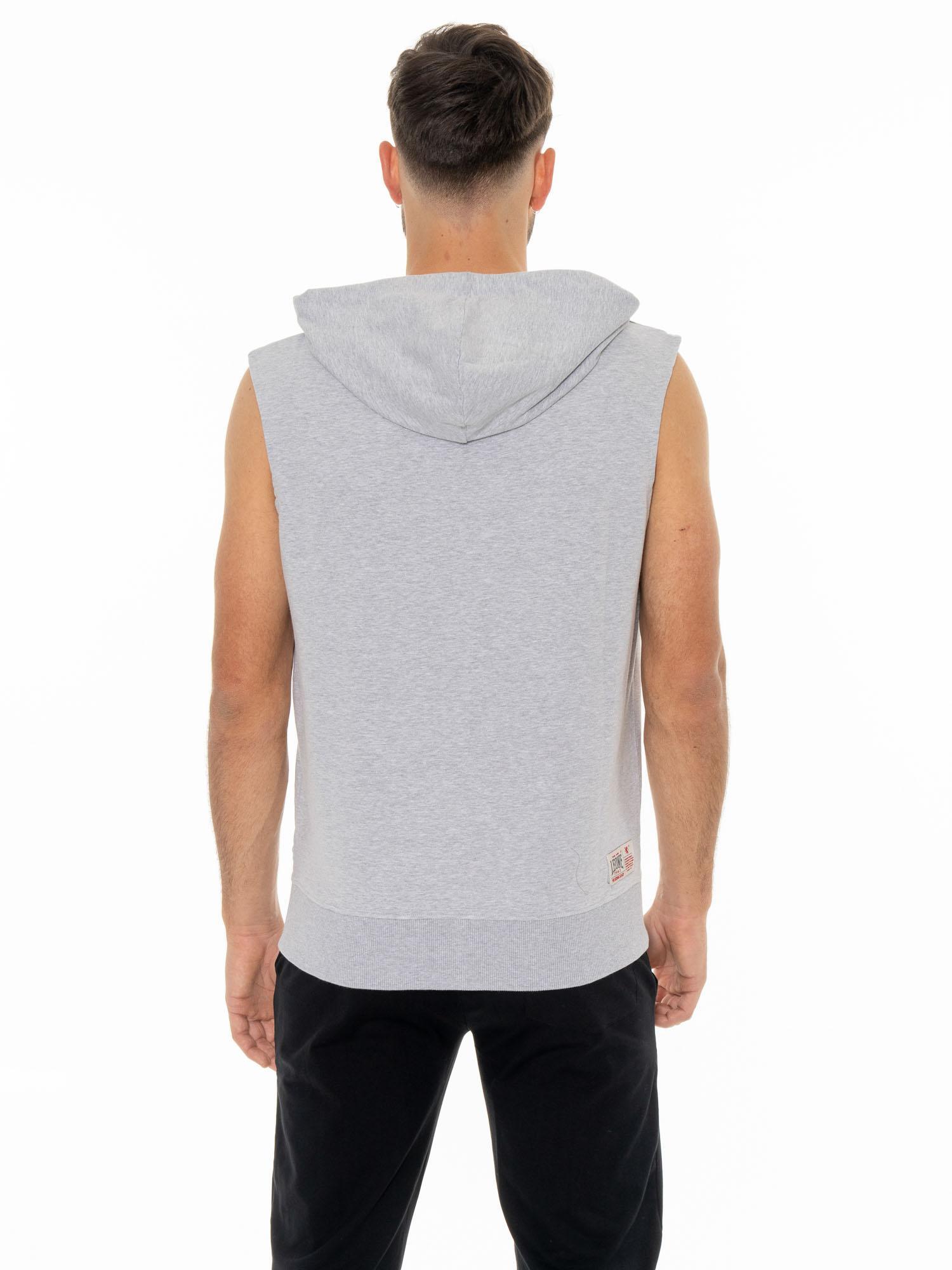 Leone Basic Herren-Kapuzenpullover mit Reißverschluss, ärmellos 4/7