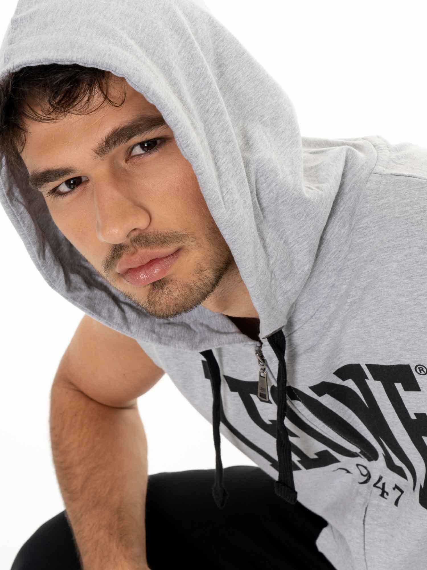 Leone Basic Herren-Kapuzenpullover mit Reißverschluss, ärmellos 5/7