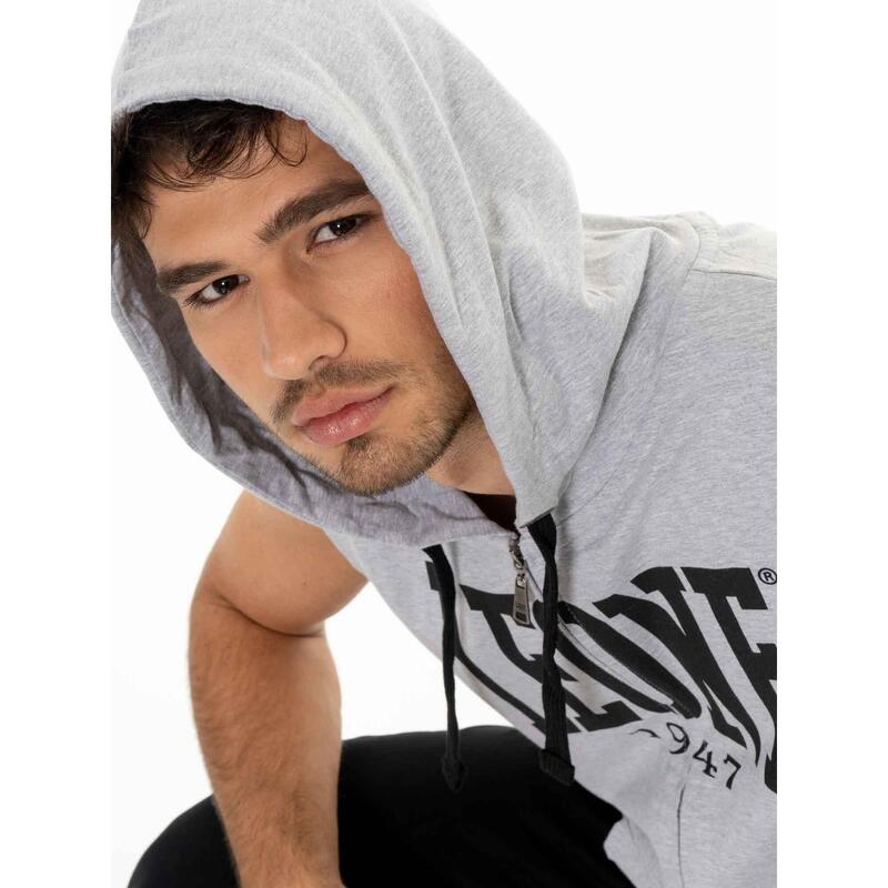Leone Basic Sweat à capuche zippé sans manches pour homme