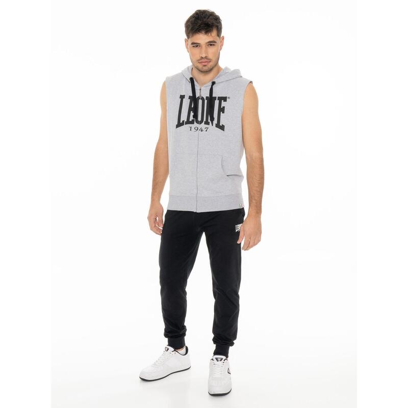 Leone Basic Sweat à capuche zippé sans manches pour homme