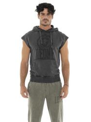 Sweat-shirt sans manches pour hommes non brossé en tissu Leone Old Wash