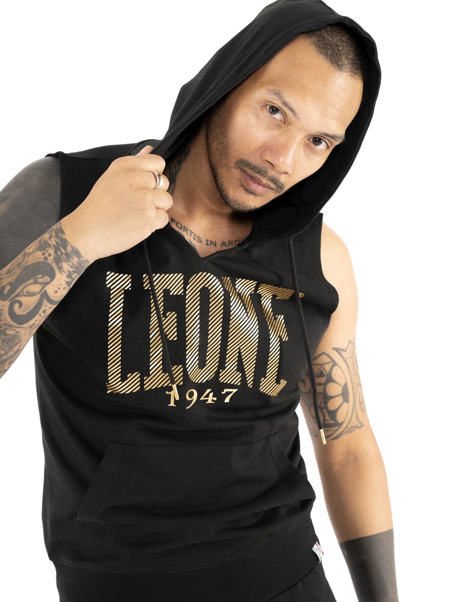 Moletom sem mangas Leone com listras douradas para homens 5/5