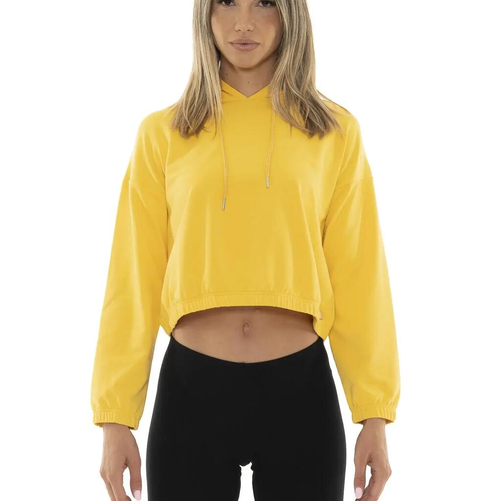 Leone Basic Women's Cropped Hoodie with Non-Sweatshirt