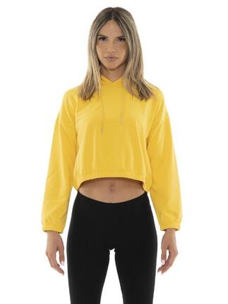 Sweat-shirt court court à capuche femme Leone Basic