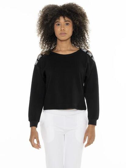 Felpa da donna con spalle scoperte Leone Black'n White