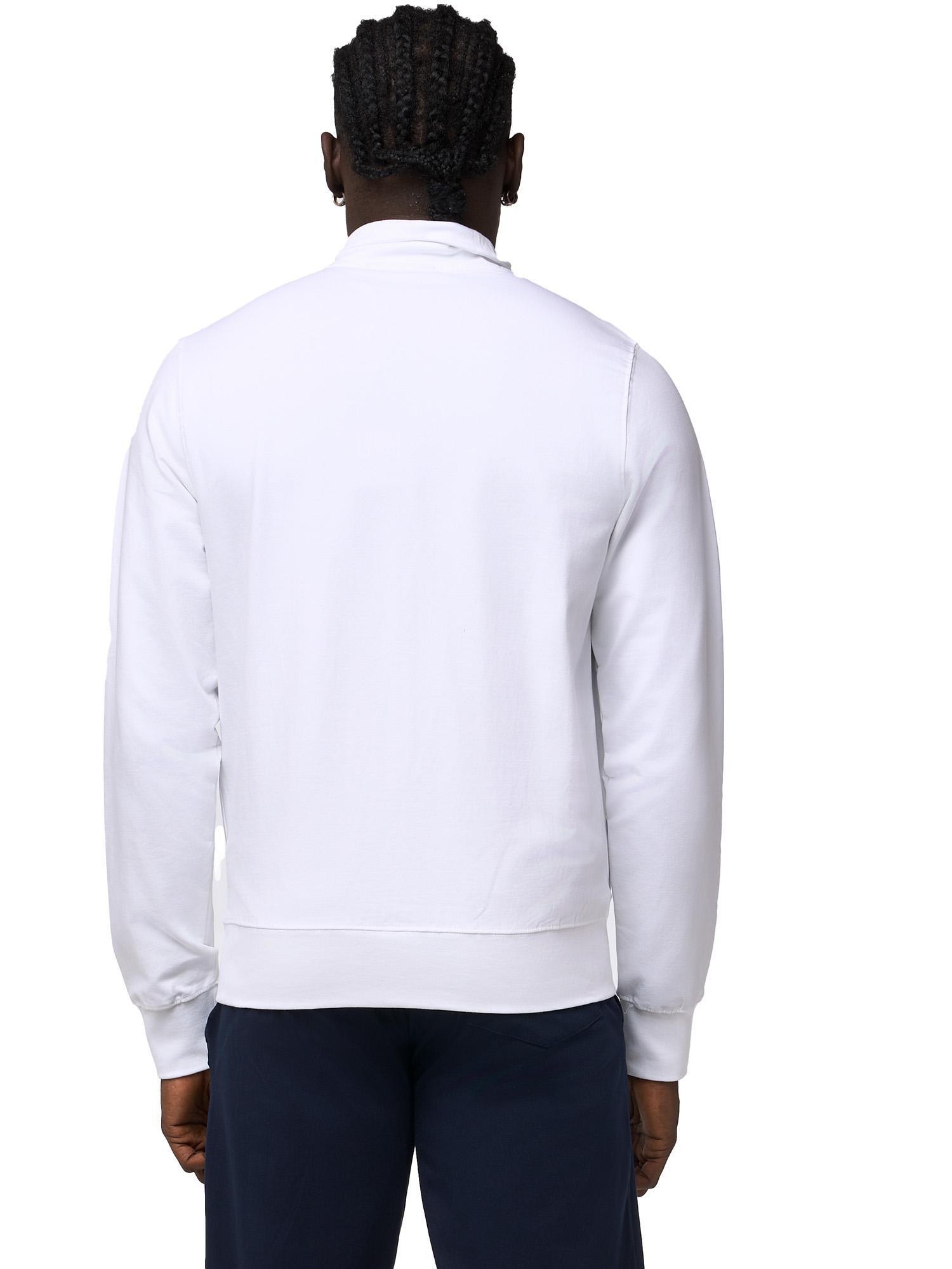 Felpa da uomo con colletto e zip non felpata Leone Basic 4/8