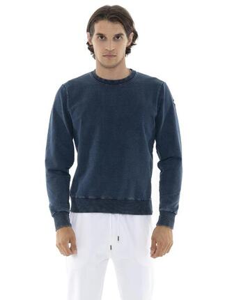 Sweat-shirt à col rond sans sweat-shirt pour hommes Leone Denim