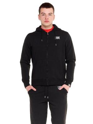 Felpa da uomo con cappuccio e zip non felpata Leone Basic