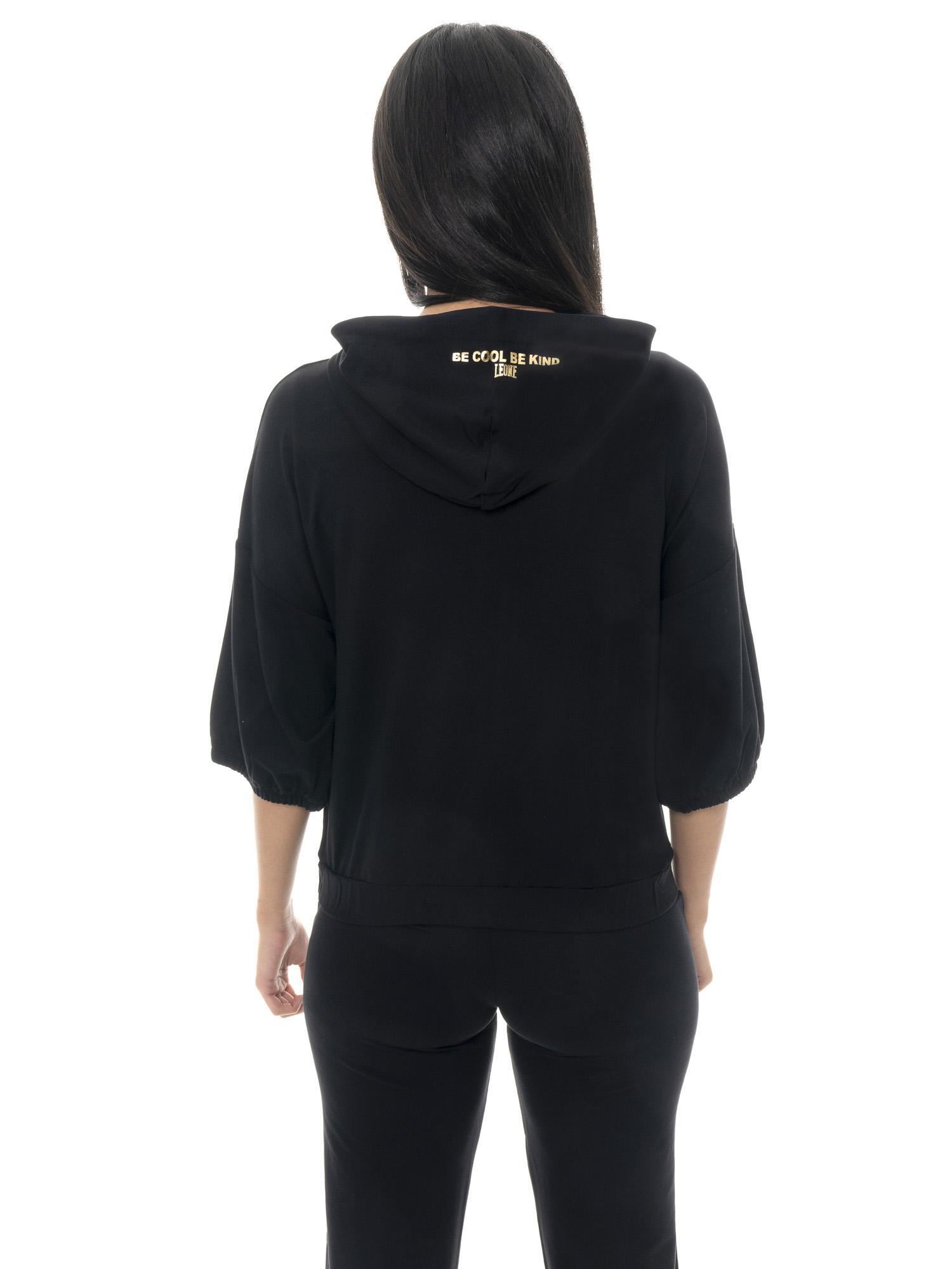 Sweat à capuche zippé à manches courtes Leone Gold pour femme 5/5