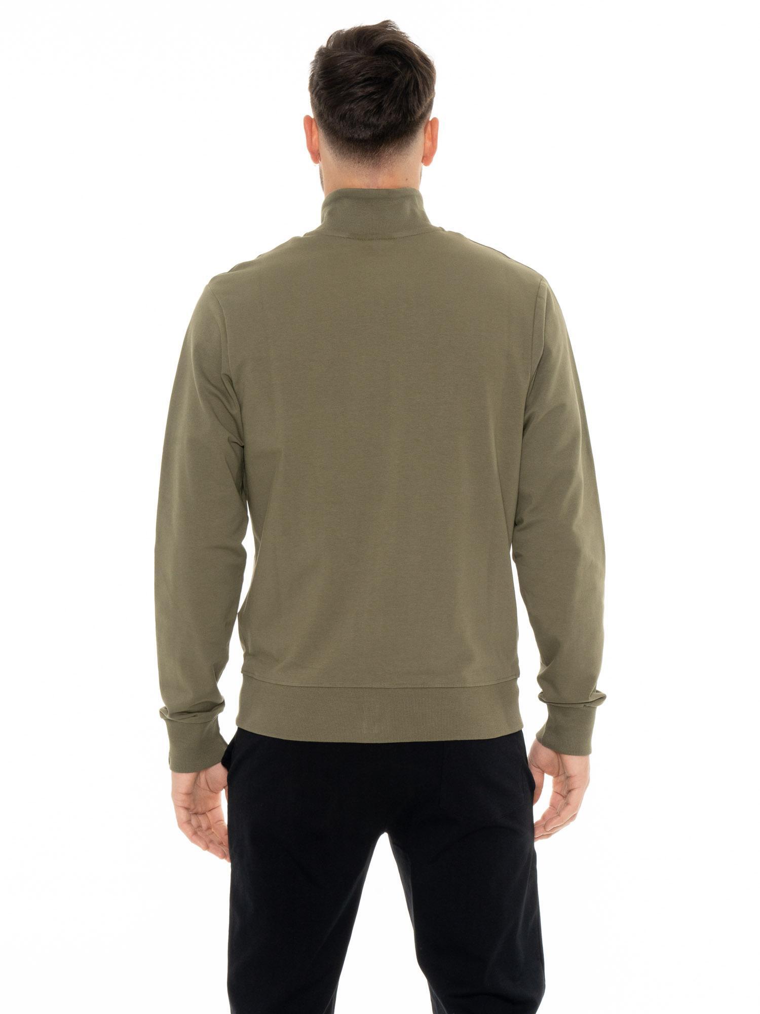 Leone Basic Herren-Non-Sweatshirt mit Kragen und Reißverschluss 4/7