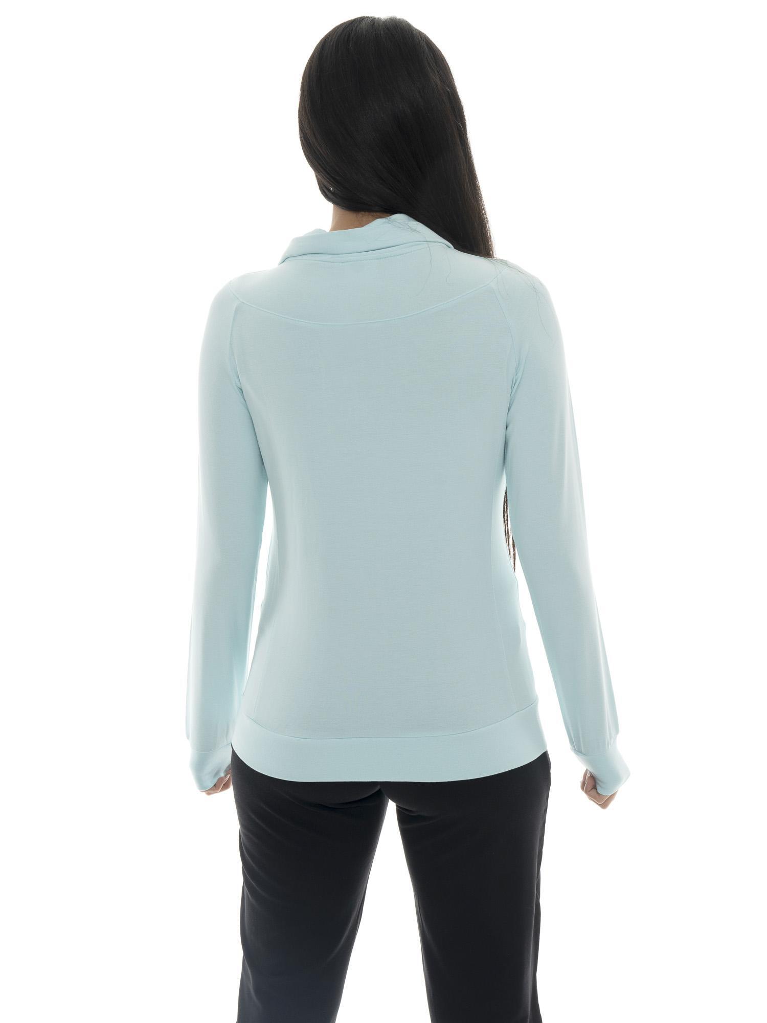 Sweat-shirt femme Leone Spring Vibes en coton non polaire avec col et zip 4/5