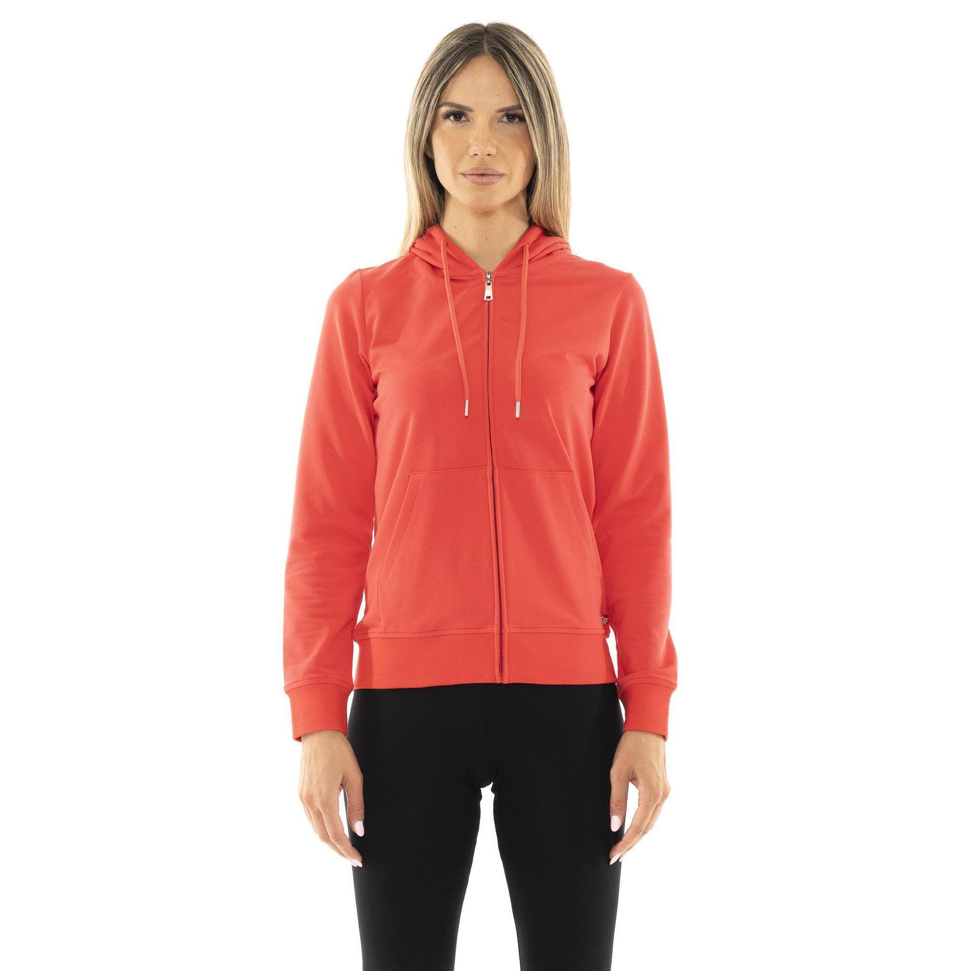 Leone 1947 Apparel - Sweat Femme Non Brossé Leone Basic Avec Capuche Et Zip - Sweat-shirt - Rose - Decathlon